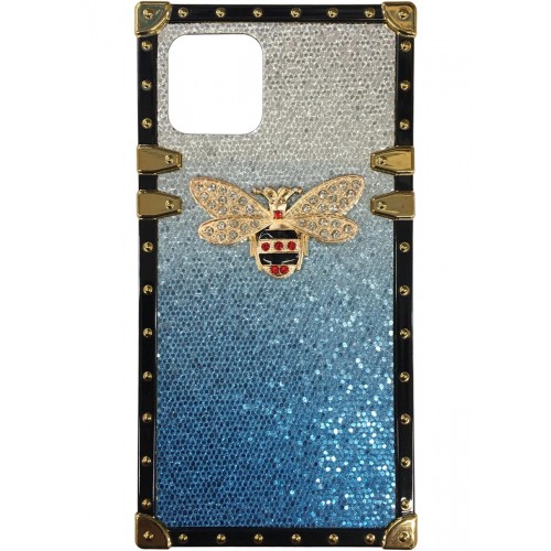 iPhone 14 Plus Glitter Butterfly Case Blue